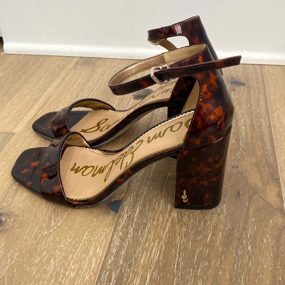 Sam Edelman Daniella patent tortoise block sandals